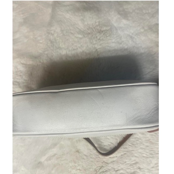 Coach white Khaki 6094 Signature Canvas Ivory  Demi  Shoulder Purse Baguette - Picture 3 of 8